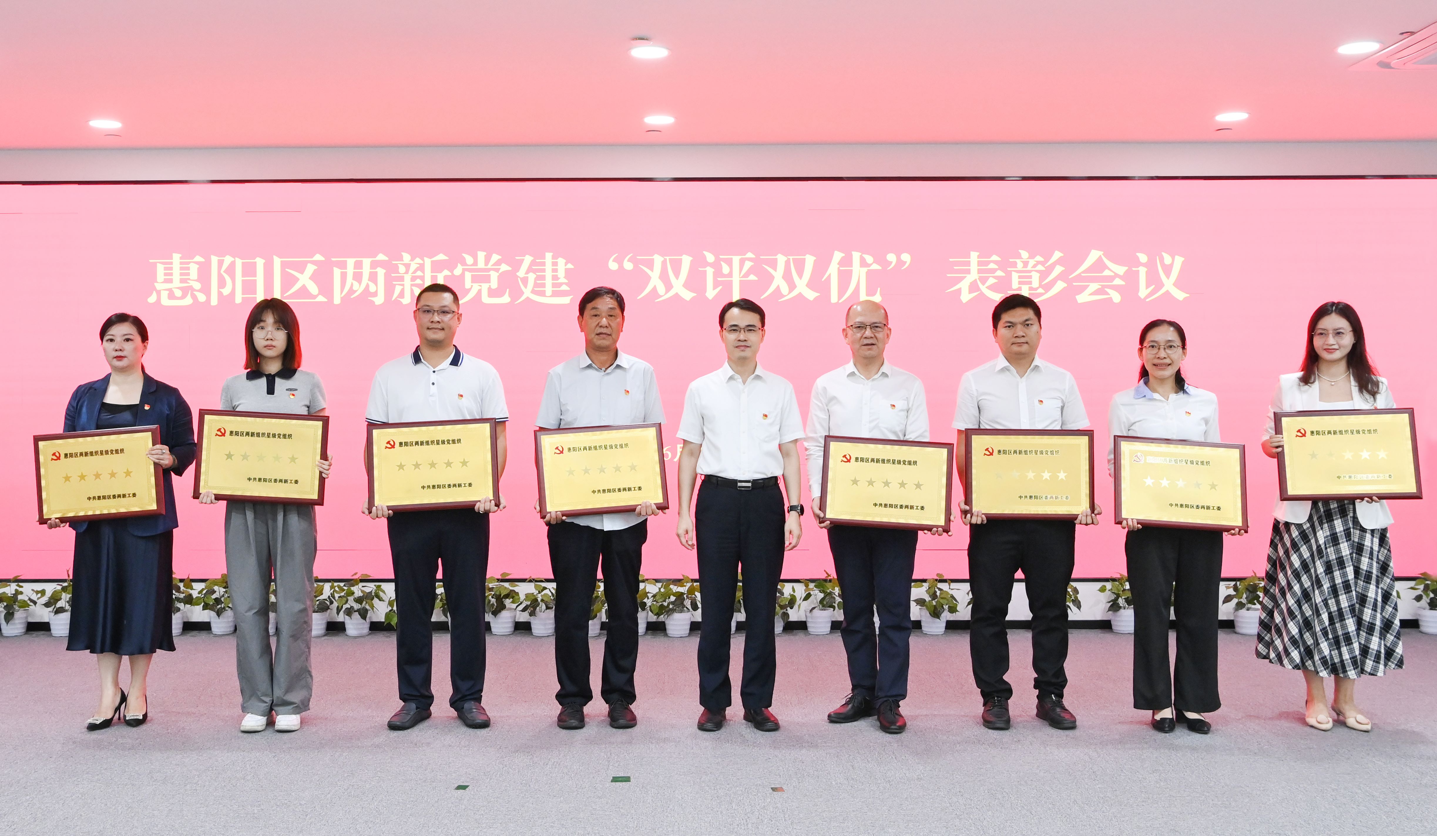 铂莱国际科技党委荣获惠阳区五星级党组织